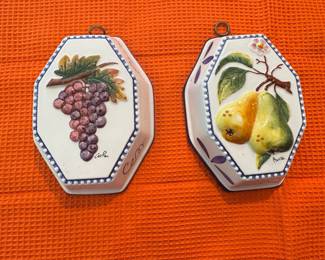 ABC Bassano Italian Ceramic Fruit Wall Molds