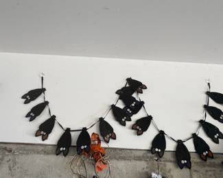 Halloween Haunted Pumpkin and Bat Decor Set