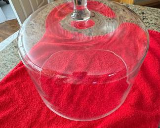 Princess House Heritage Crystal Etched Glass Cake Dome