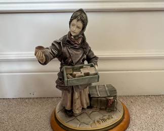 Bruno Merli Capodimonte Porcelain Figurine "Woman with Fruit"