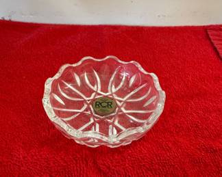 RCR Royal Crystal Rock Crystal Trinket Dish