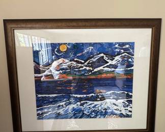 Decorative Coastal Moonlit Seascape Print