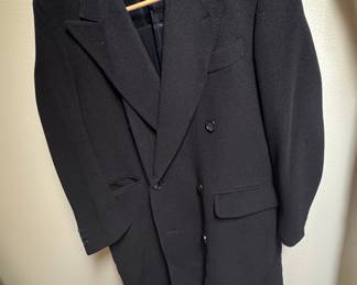 Vintage Christian Dior Monsieur Double-Breasted Wool Overcoat