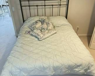 Vintage-Style Black Metal Bed Frame