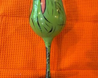 Hand-Painted Halloween Zombie Hand Wine Glass