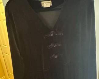 Coldwater Creek Vintage Black Velvet Dress