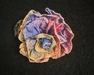 Handmade Pastel Gradient Fabric Flower Brooch