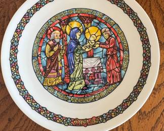 Noël Vitrail "La Purification" Collector Plate (1978) by André Restieau