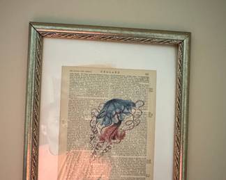 Ernst Haeckel Jellyfish Illustration on Antique Dictionary Page