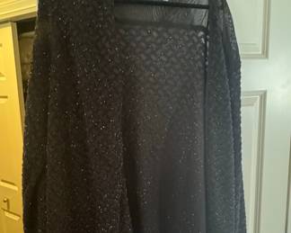 Courtney Lee Collection Black Sequin Mesh Cardigan