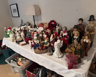 Huge Collection of Christmas & Holiday Figurines