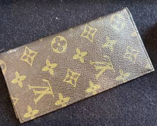 Louis Vuitton style monogram checkbook cover 