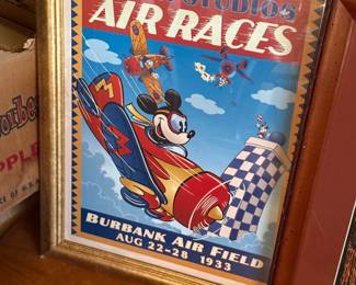 isney Studios Air Races Burbank Air Field 1933 Commemorative Poster