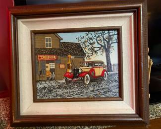 H. Hargrove "Nick's Service Station" Serigraph