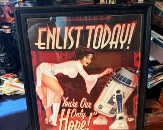 Ant Lucia Star Wars Princess Leia Enlist Today Print