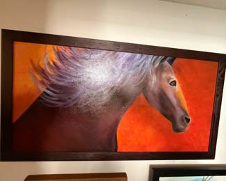 Contemporary Horse Portrait Oil Painting