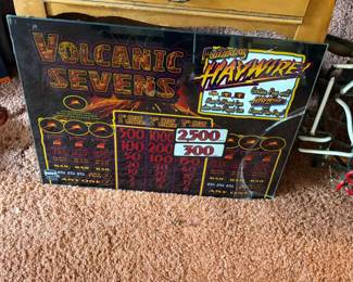 IGT Volcanic Sevens Haywire Slot Machine Glass