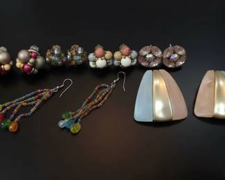 Vintage Costume Jewelry Earring Assortment