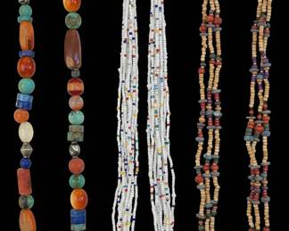 Collection of Three Vintage Artisan Beaded Necklaces