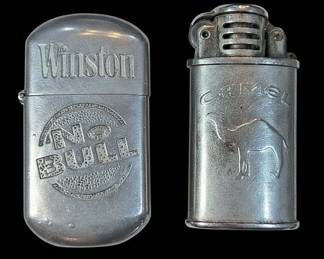Vintage Camel and Winston No Bull Promotional Lighters