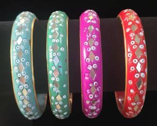 Indian Mirror Mosaic Bangle Set
