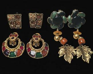 Assorted Vintage Costume Jewelry Earring Collection