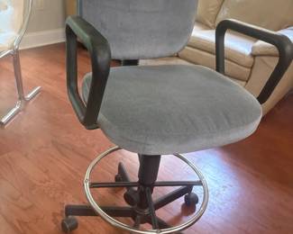 Bar height rolling chairs (Pair)