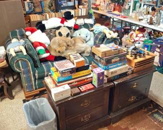 Lots of Boardgames and Stuffed Animals and Dolls Here!