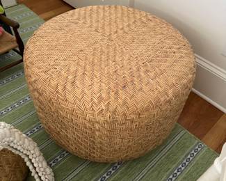 Woven ottoman table