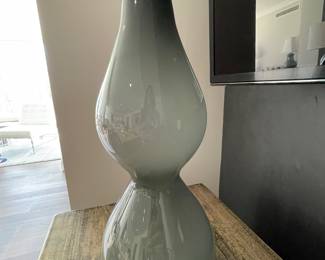 West elm tall glass vase 