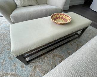 Upholstered coffee table bench