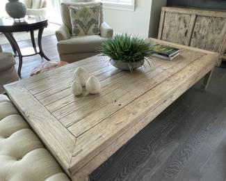 Large wood coffee table