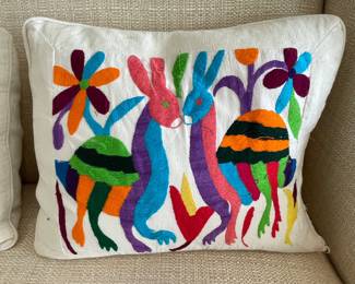 Folk art pillow
