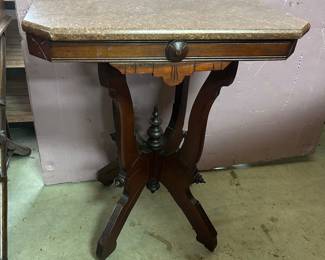 Marble top, Victorian parlor table.