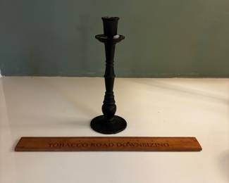 F65 - $20. Single Cast Iron Candle Holder.