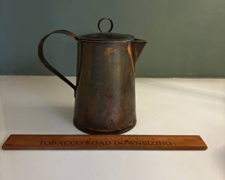 F93 - $30. Lidded Copper Coffee Pot.