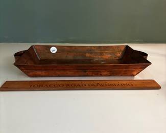 F89 - $60. Copper Rectangular 2 Handled Tray.