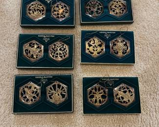 F66 - $40. Reed & Barton12 Days of Christmas Ornaments.