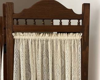 F67 - $225. Folding Room Divider Screen. Each panel measures 16.75" x 67.5" tall.
