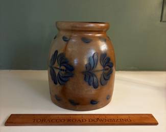 F81 - $25. Stoneware Crock. Signed BBP 1993.