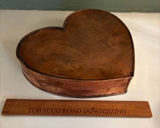 F91 - $50. Michael Bonne "For A Dear Heart" Copper Heart Pan.