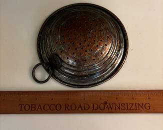 F89 - $30. Small Copper Colandar with hook for hanging.