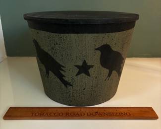 F86 - $35. 3 Piece Set - Faux Primitive Stacking Boxes with lids.
