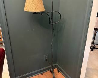 F8 - $60. Wrought Iron Floor lamp. Measures 57.5" tall.