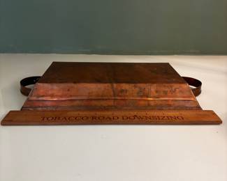 F89 - $60. Copper Rectangular 2 Handled Tray.