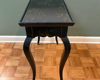 F21 - $75. Sturdy small side table with fern pattern. Measures 27" x 13" x 27" tall.