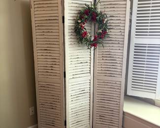 F37 - $60. Decorative Folding Screen. Approximately 6' tall.