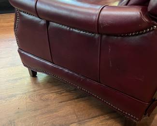 F5 - $250. BarcaLounger Leather Recliner. Measures 32" wide x 37" deep x 41.5" tall. Very Good Condition.