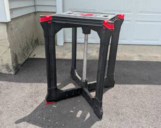 F102 - $25. Plastic Folding Miter Saw Table. 23.2 in. W x 31.5 in. H