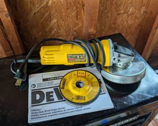 F107 - $35. Corded DeWalt Angle Grinder.